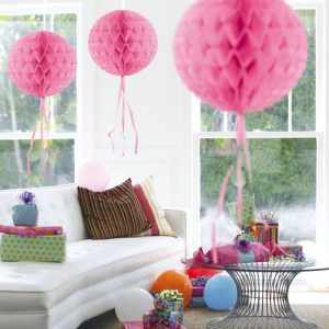 Honeycomb bal baby roze