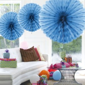 Honeycomb fan baby blauw