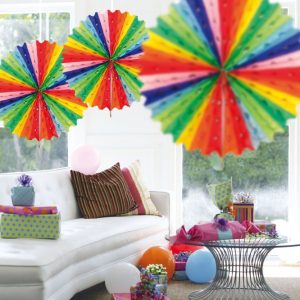 Honeycomb fan multicolor