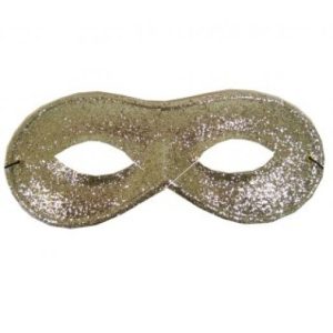 Oogmasker glitterzilver farfalla