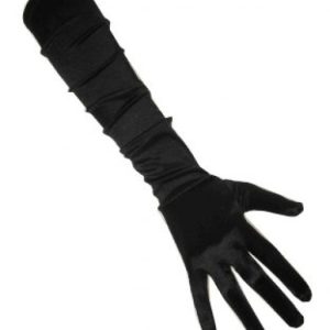 lange zwarte handschoenen