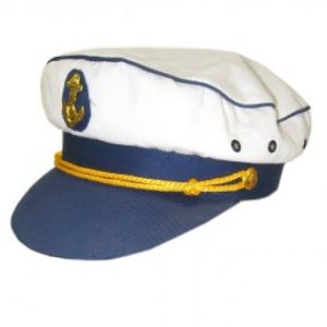 Kapiteinspet blauwe klep