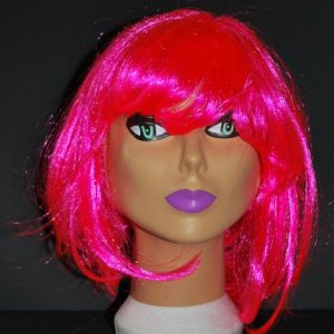 Pruik Party Bobline pink