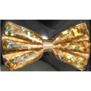 Vlinderstrik hologram goud