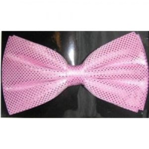 Vlinderstrik hologram roze