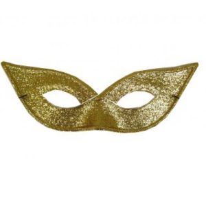 Oogmasker glittergoud vlinder