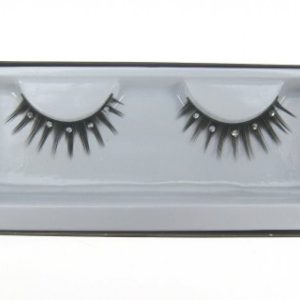 Wimpers zwart met stras steentjes