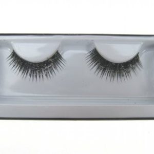 Wimpers zwart zilver glitters