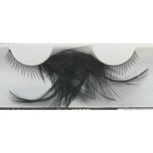 Wimpers zwart met veertjes