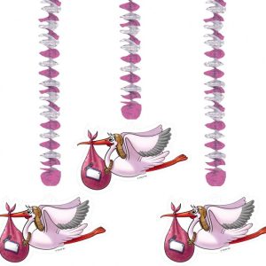 Hangdecoratie meisje ooievaar