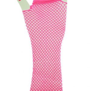 Nethandschoenen  fluor roze