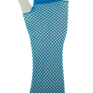 Nethandschoenen  fluor blauw