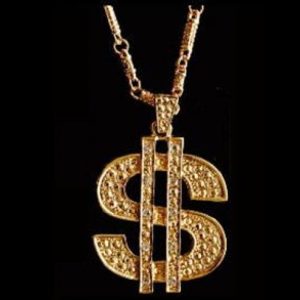 Ketting goud dollarteken