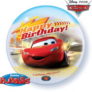 Happy Birthday Cars Bubbles