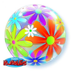Bubble balloon, flowers
