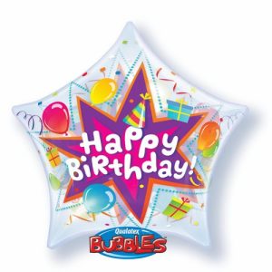 Happy Birthday Star Bubbles