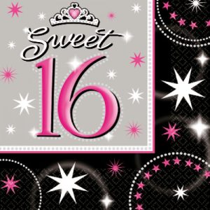 Sweet sixteen 16  servetten