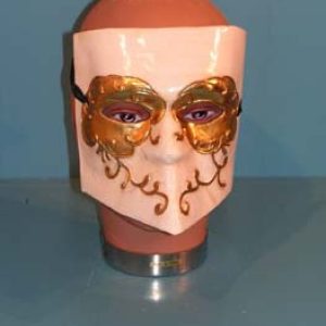 Oogmasker Venitiaanse wit goud