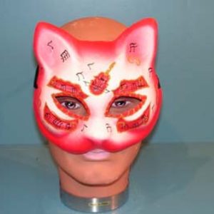 Oogmasker Venitiaanse rood kat