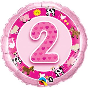 2 Jaar Pink Farm Animals