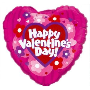 Happy Valentines Day Flower Heart