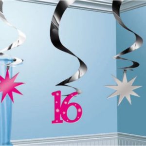 Sweet sixteen hangdecoratie