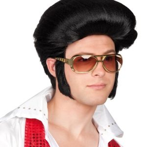 Elvis pruik met bakkebaarden