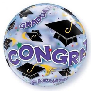 Bubble balloon, Congratulations! Graduate Caps