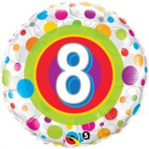 8 Jaar Colourful Dots