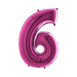 Cijfer 6 Roze