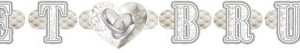 Leve het bruidspaar letterbanner