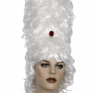 Pruik suikerspin wit