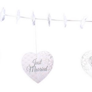 Bloemenslinger witte harten