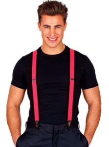 neon roze bretels voor feest en carnaval