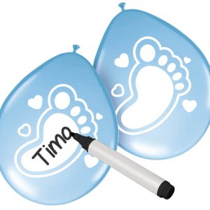 Geboorte jongen, beschrijfbare ballonnen