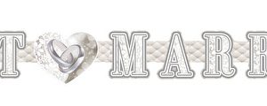 Just married letterbanner