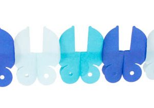 Papieren slinger kinderwagen hoera een jongen