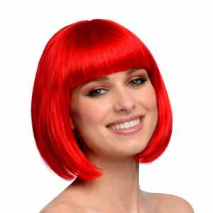 Rode Boblijn Pruik Trendy & Opvallend