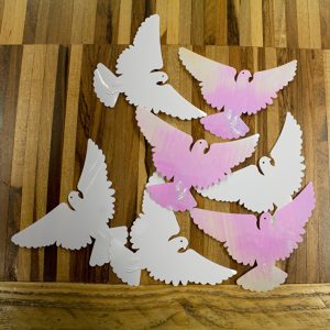 Trouwen duifjes tafelconfetti XL