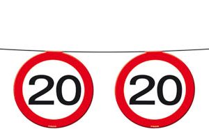 20jaar slinger verkeersbord