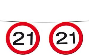21 jaar slinger verkeersbord