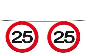 25 jaar slinger verkeersbord