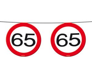 65  jaar slinger verkeersbord