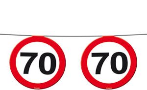 70  jaar slinger verkeersbord