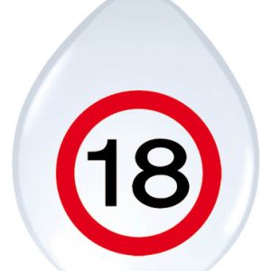 ballonnen verkeersbord 18 jaar