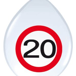 ballonnen verkeersbord 20 jaar