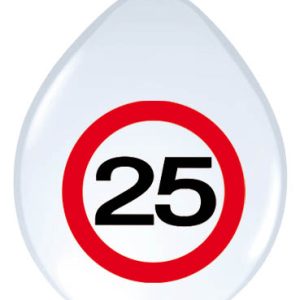 ballonnen verkeersbord 25 jaar