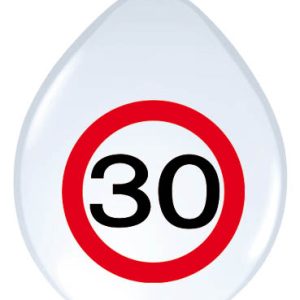 ballonnen verkeersbord 30 jaar