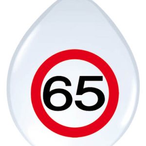 ballonnen verkeersbord 65 jaar