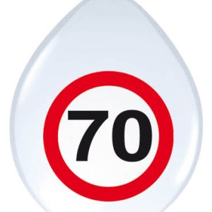 ballonnen verkeersbord 70 jaar